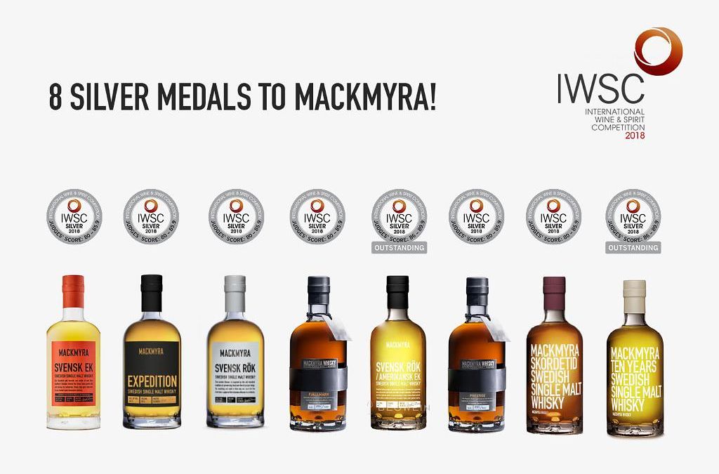 Mackmyra Wins 8 Silver Medals At IWSC!